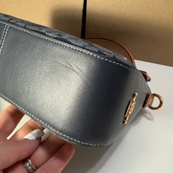 Coach Marlie top handle satchel in denim signature chambray C4921 - Picture 6 of 11